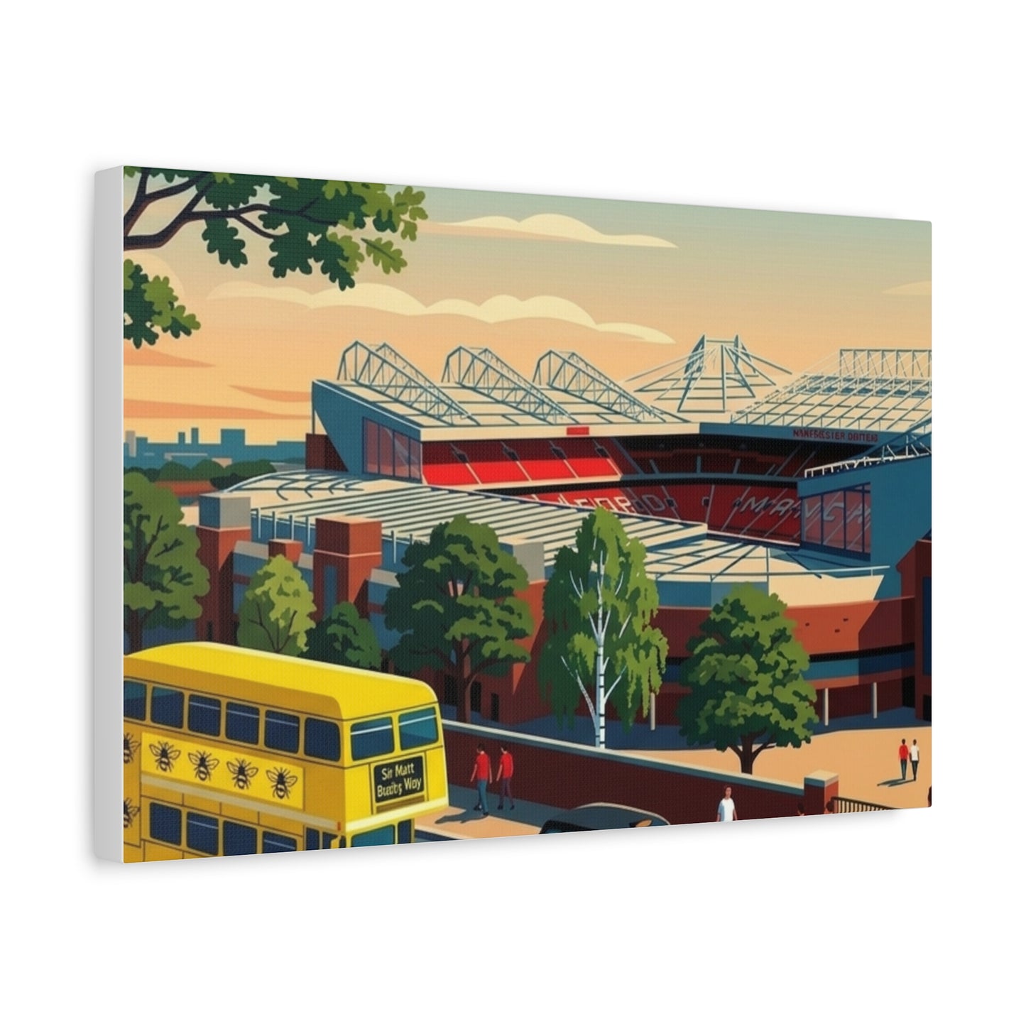 Old Trafford 'Theatre of Dreams' Canvas Print - Matte Stretched Stadium Wall Art