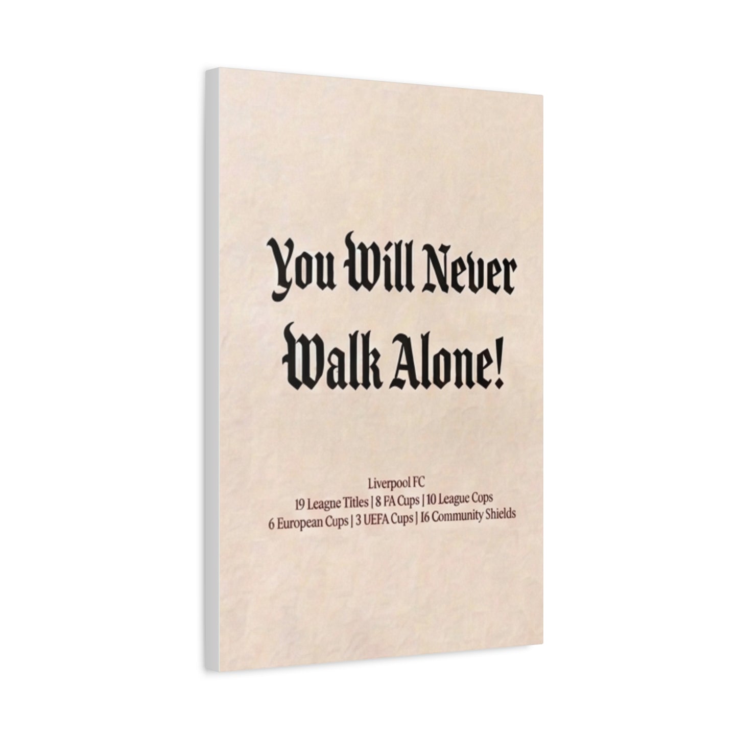 Liverpool 'You Will Never Walk Alone' Match Day Canvas Print