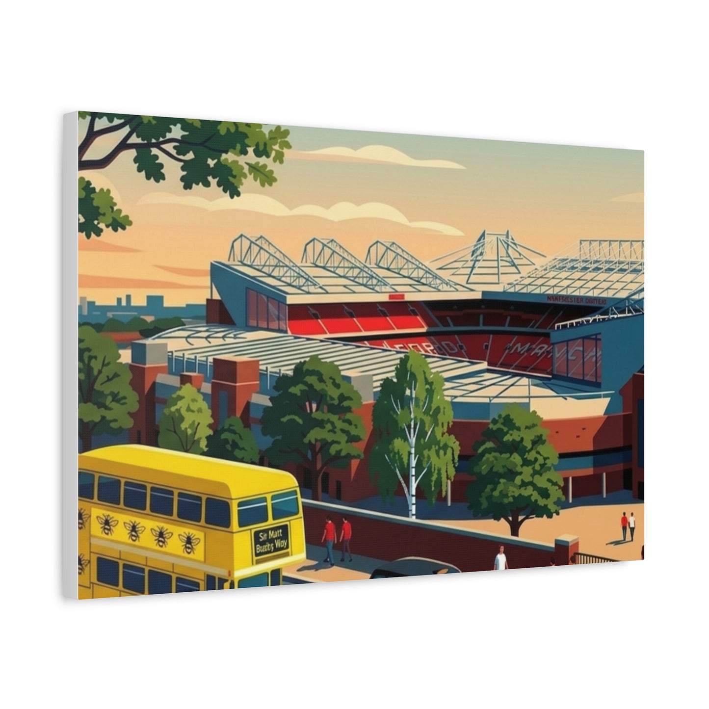 Old Trafford 'Theatre of Dreams' Canvas Print - Matte Stretched Stadium Wall Art