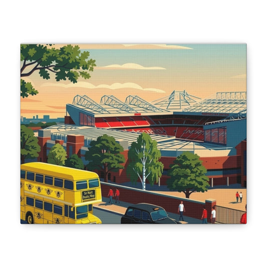 Old Trafford 'Theatre of Dreams' Canvas Print - Matte Stretched Stadium Wall Art