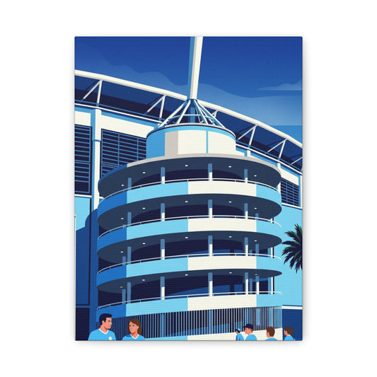 Etihad Stadium Manchester Entrance | Manchester City Stadium Canvas Print