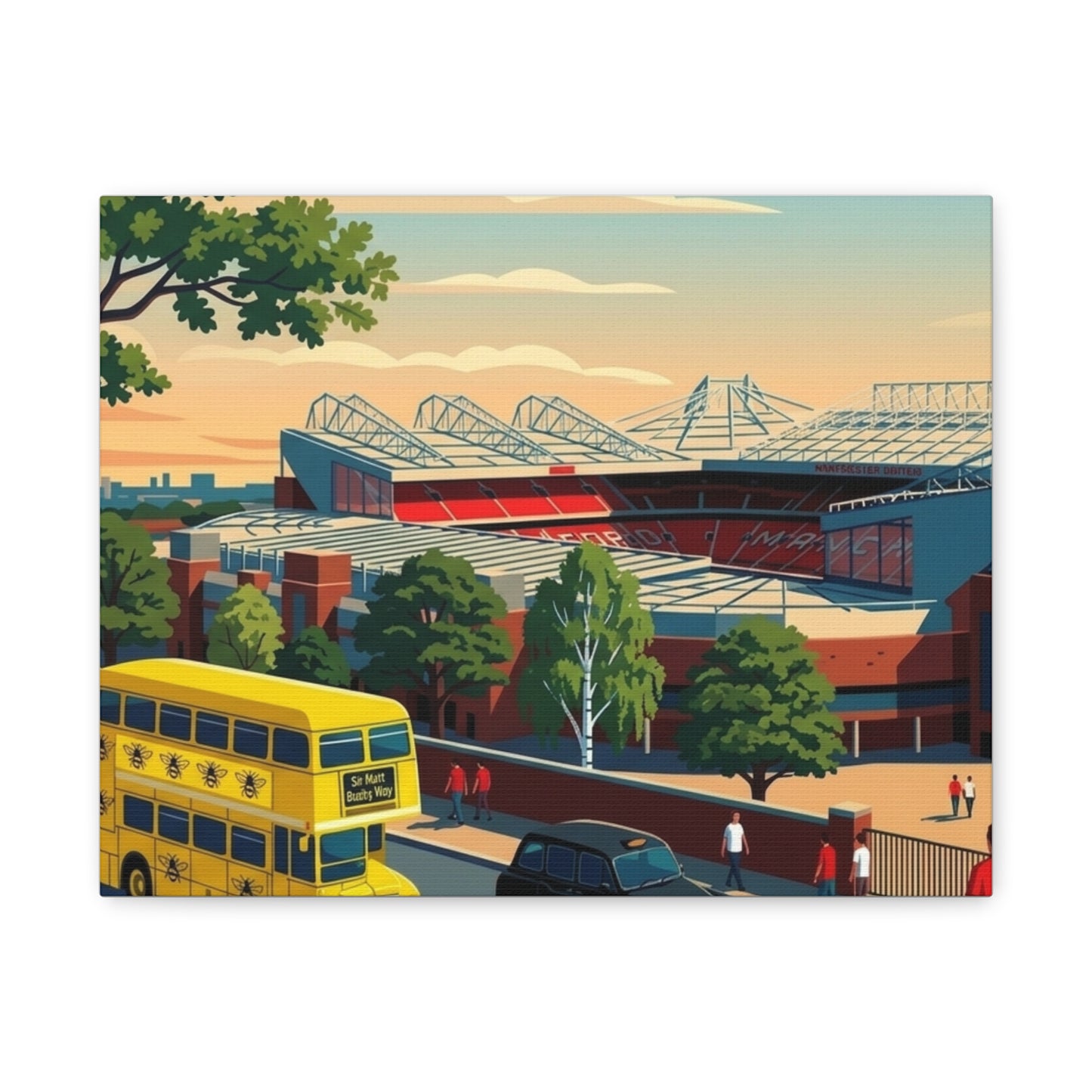Old Trafford 'Theatre of Dreams' Canvas Print - Matte Stretched Stadium Wall Art