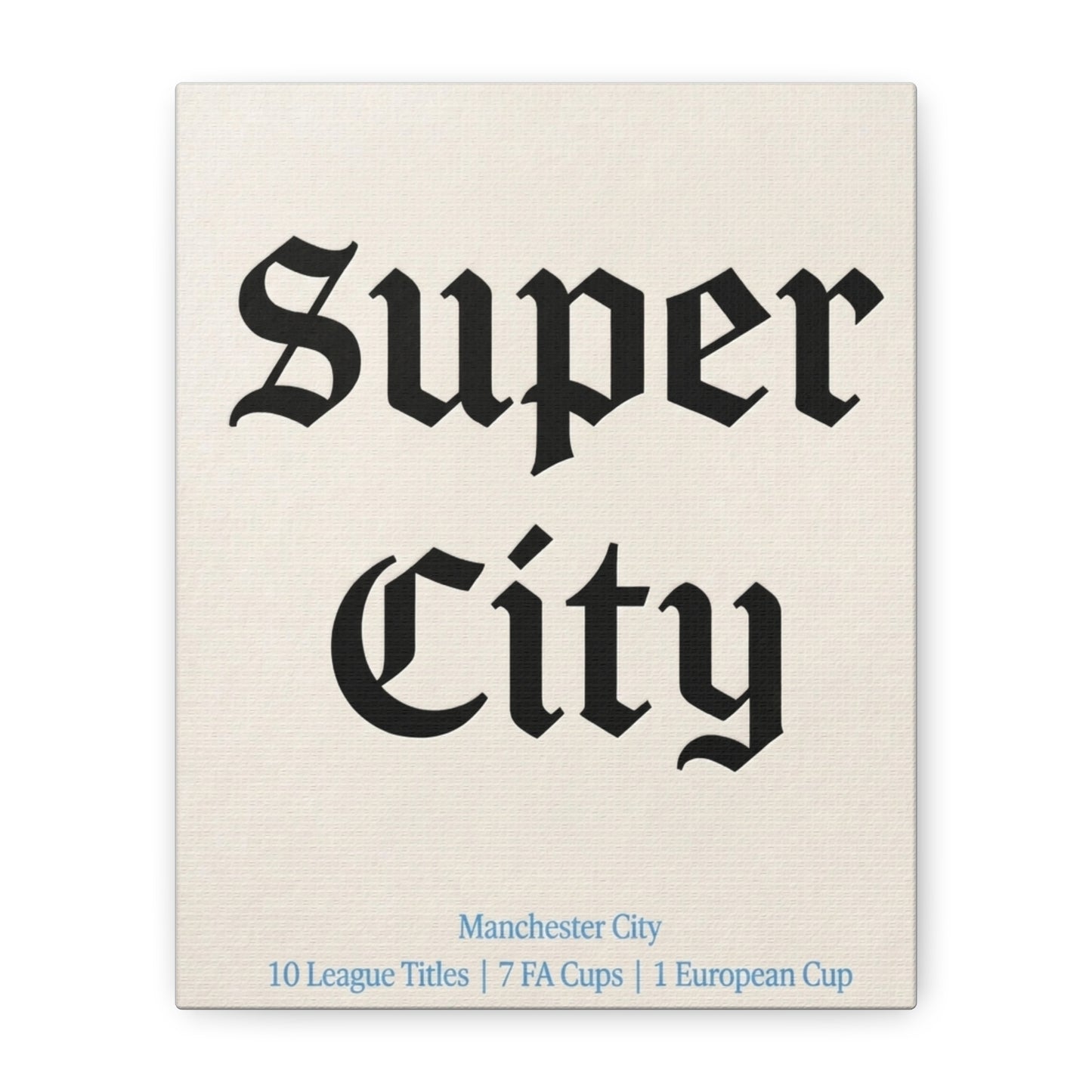 Manchester City 'Super City' Match Day Canvas Print
