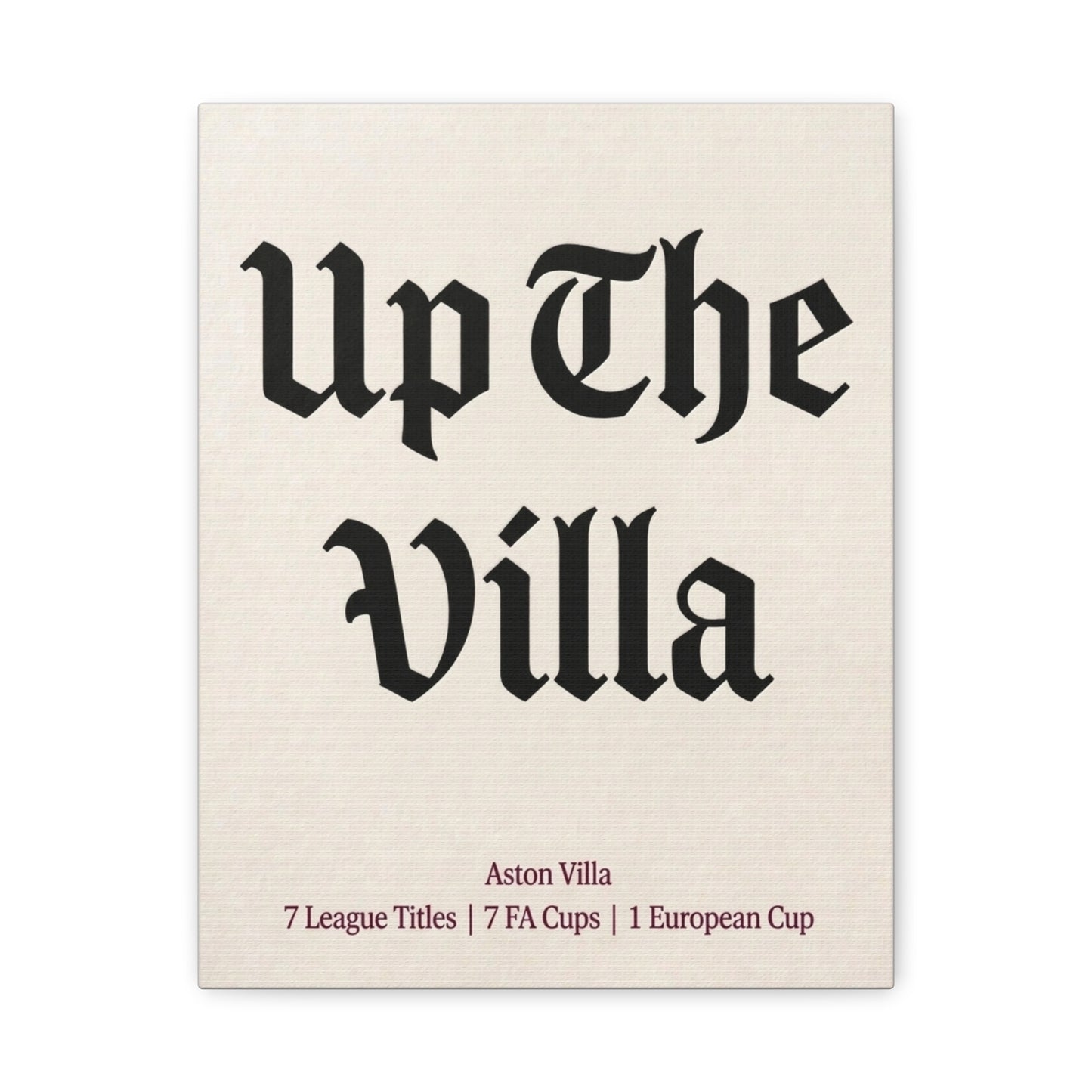 Aston Villa 'Up The Villa' Match Day Canvas Print