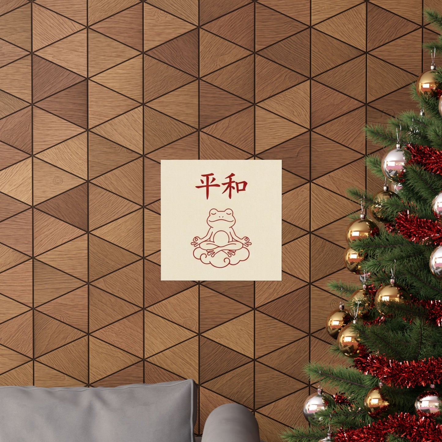 Japanese Peace Frog Meditation Matte Poster