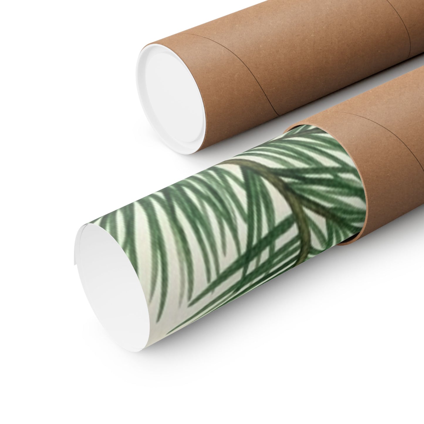 Botanical Pine Frongs Watercolor Matte Vertical Poster