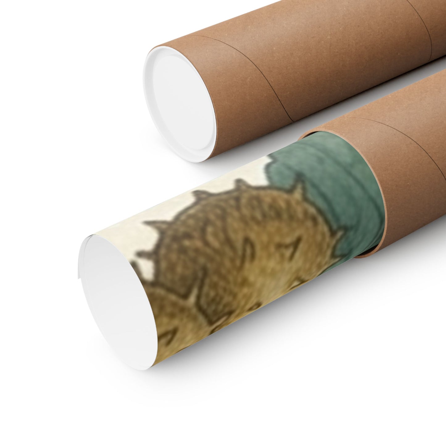 Botanical Conker Watercolor Matte Vertical Poster