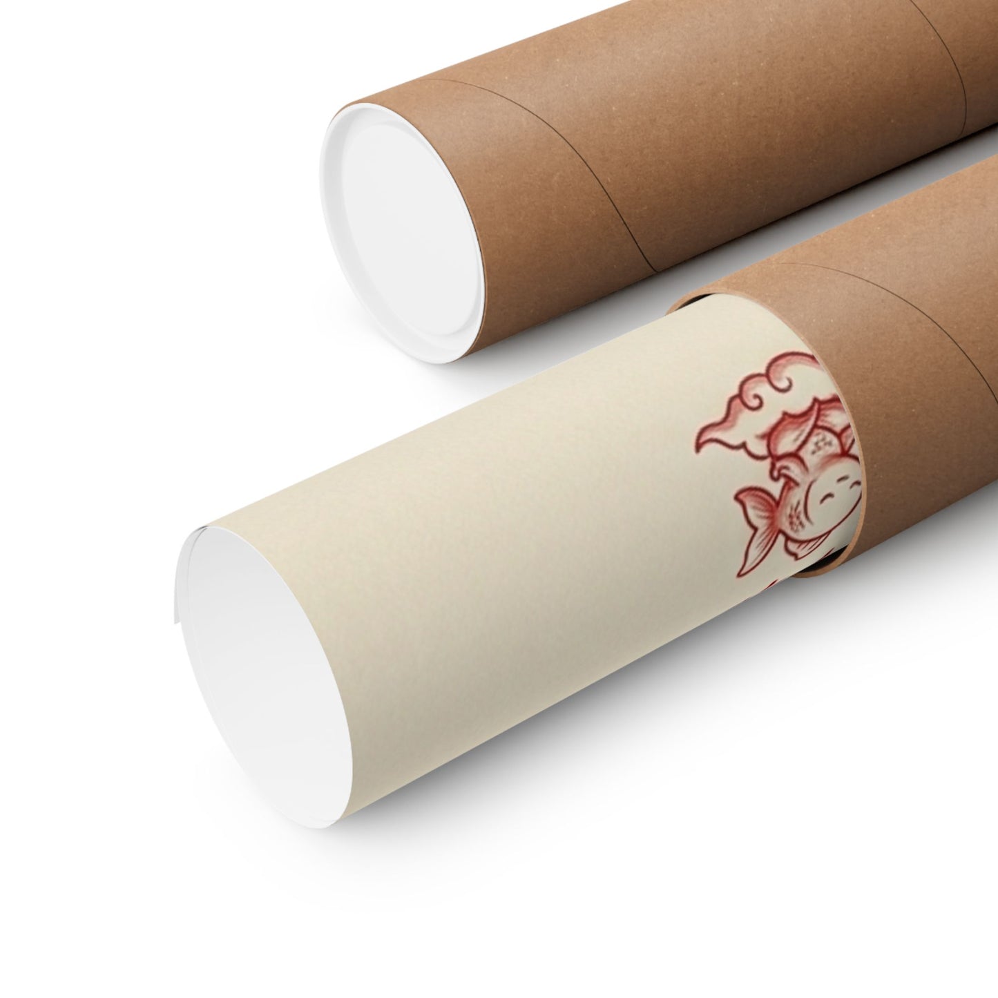Japanese Peace Goldfish Meditation Matte Vertical Poster