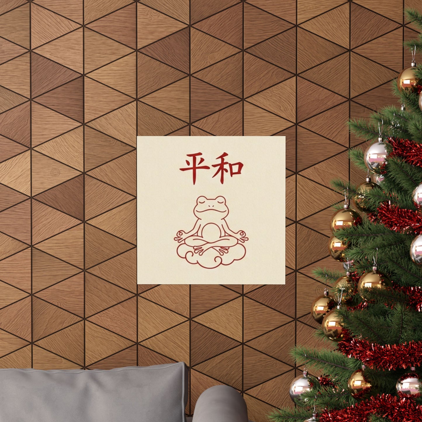Japanese Peace Frog Meditation Matte Poster