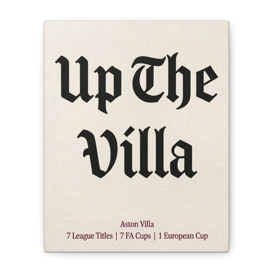 Aston Villa 'Up The Villa' Match Day Canvas Print