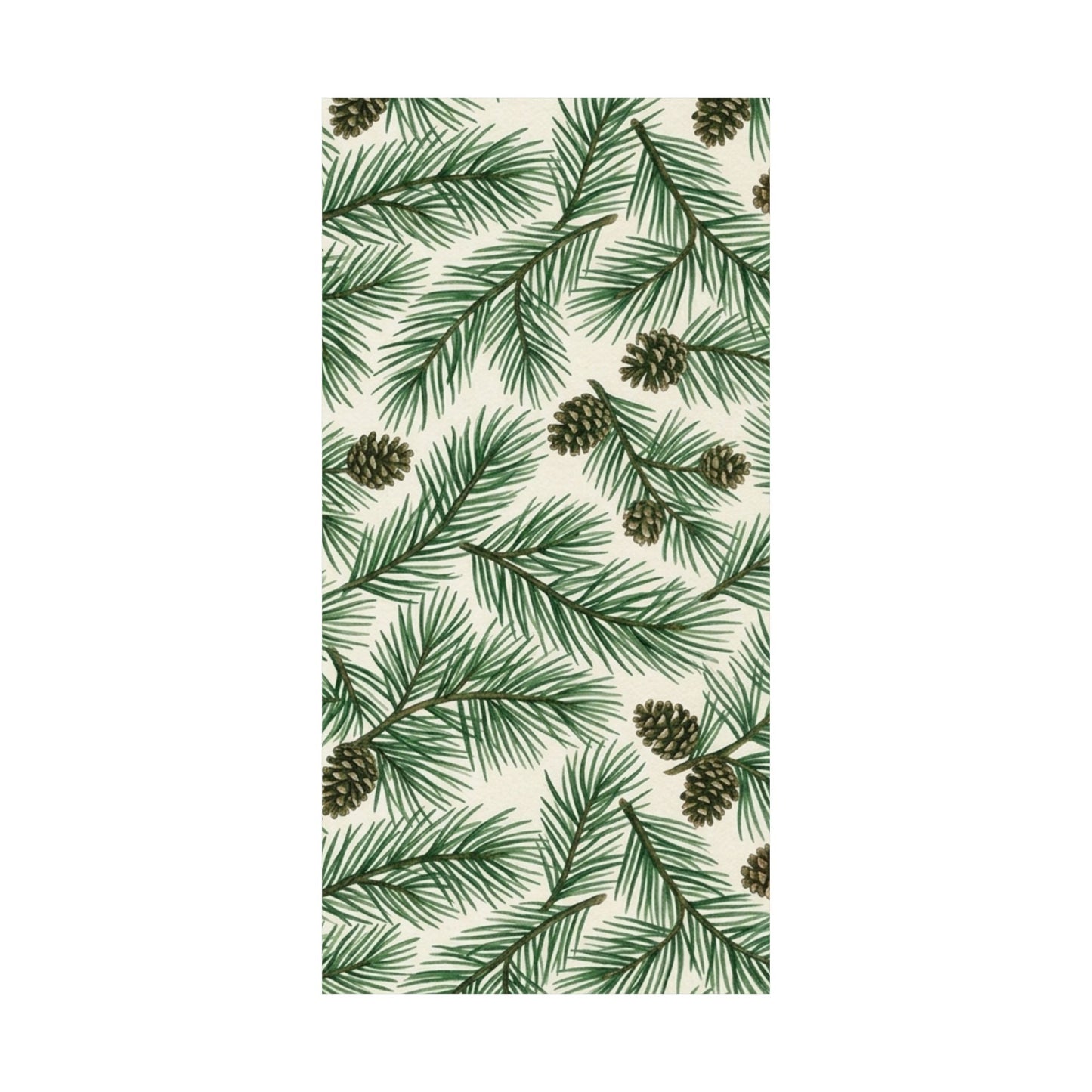 Botanical Pine Frongs Watercolor Matte Vertical Poster
