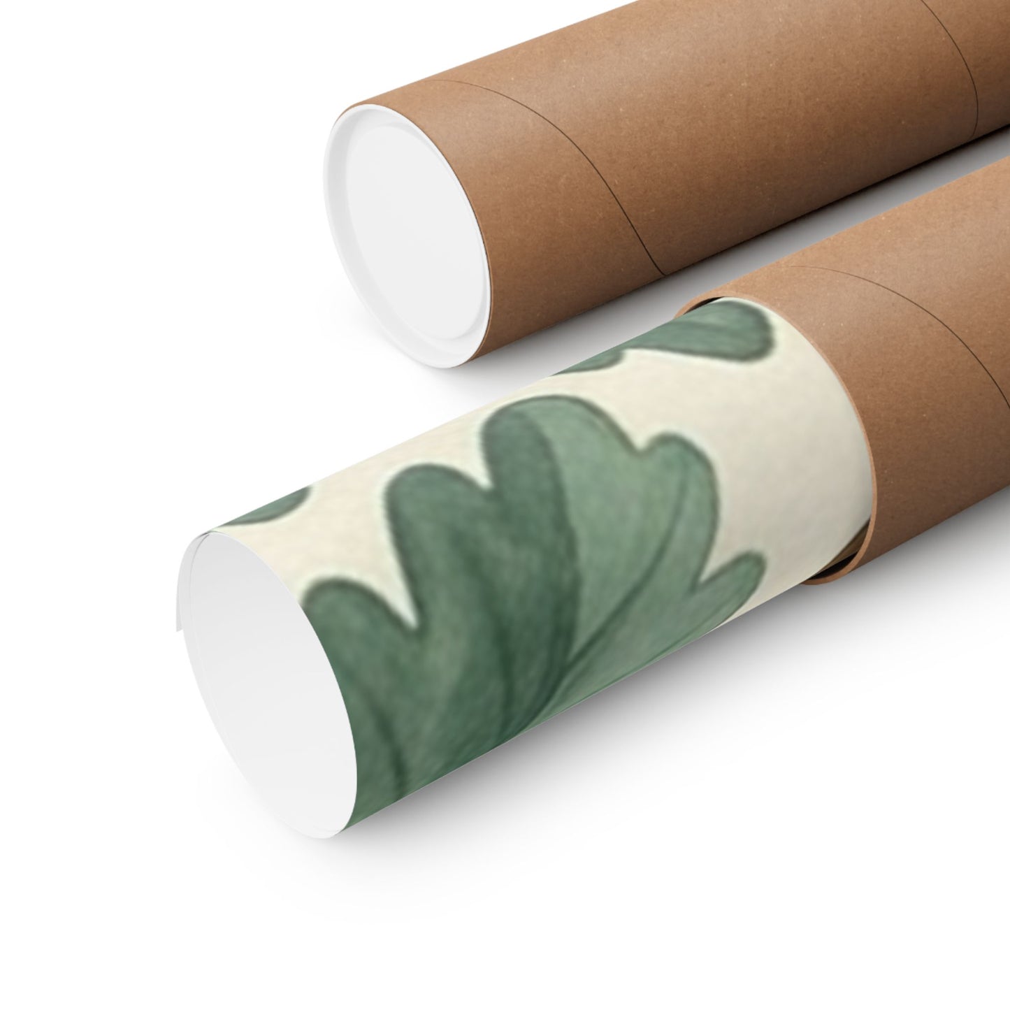 Botanical Oak & Acorns Watercolor Matte Vertical Poster