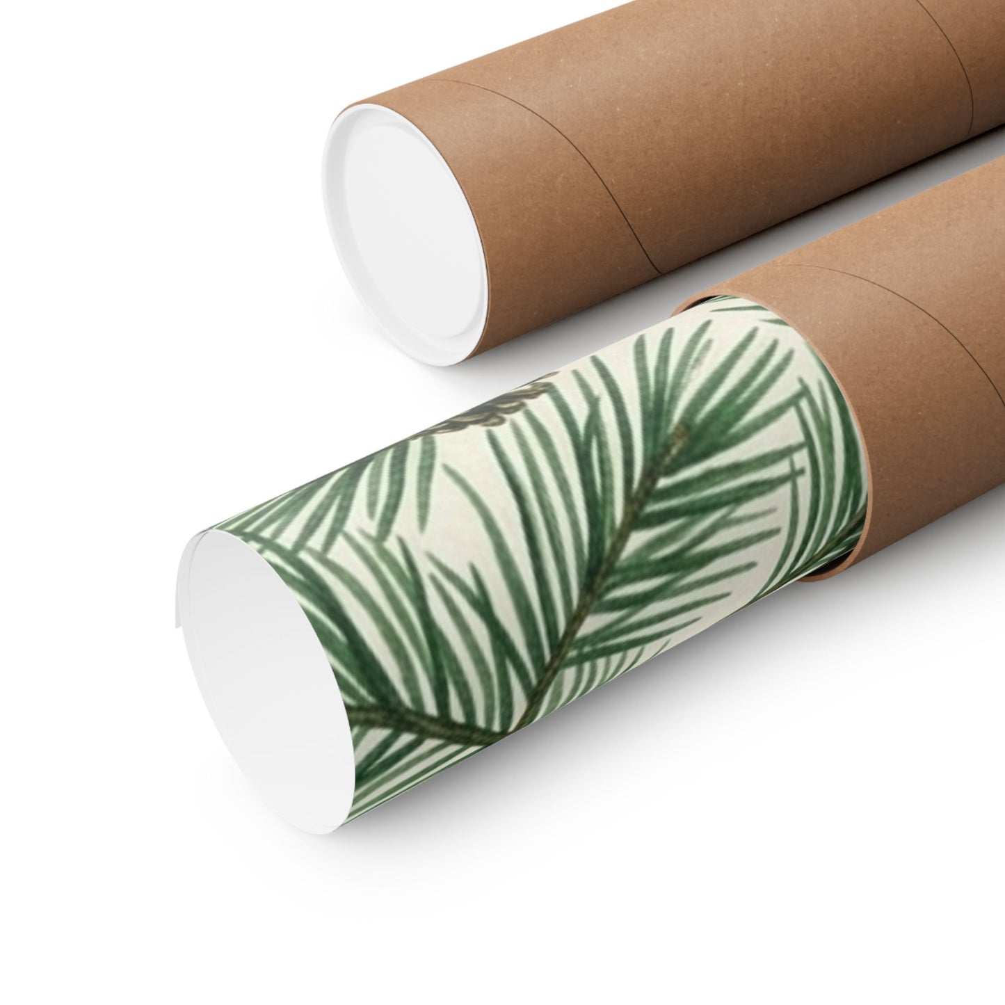 Botanical Pine Frongs Watercolor Matte Vertical Poster
