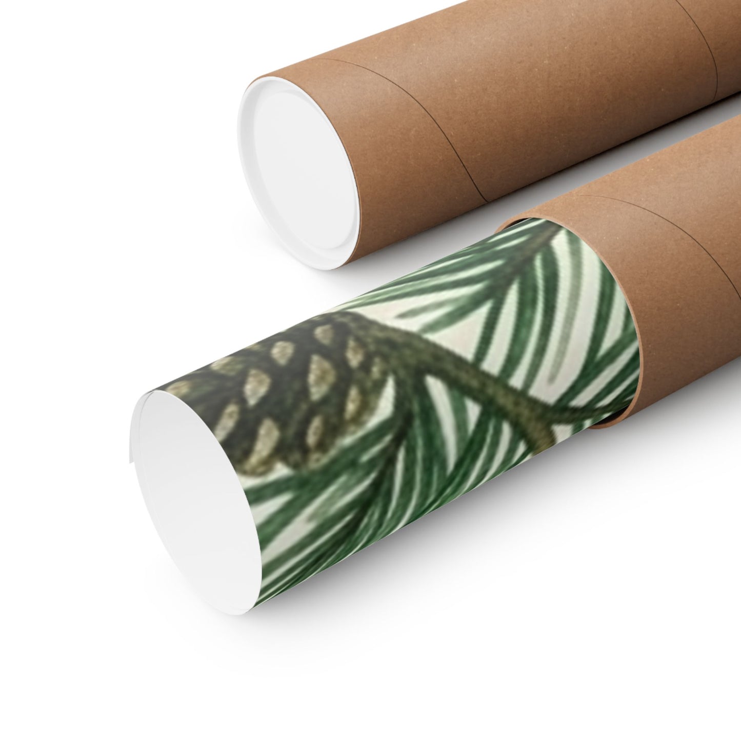Botanical Pine Frongs Watercolor Matte Vertical Poster