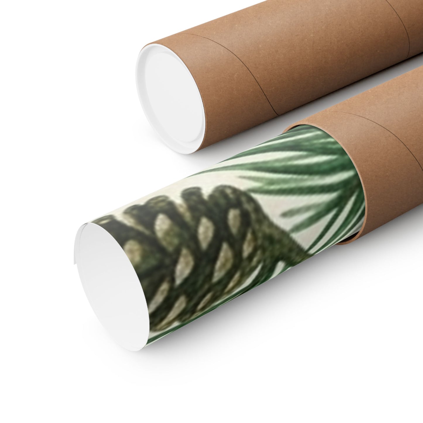 Botanical Pine Frongs Watercolor Matte Vertical Poster