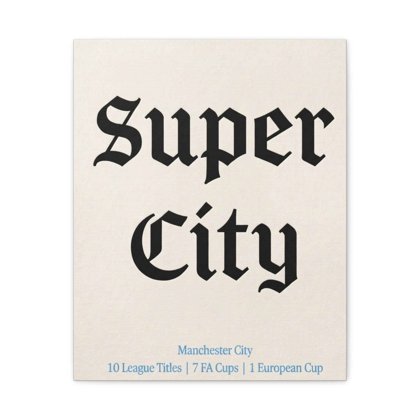 Manchester City 'Super City' Match Day Canvas Print