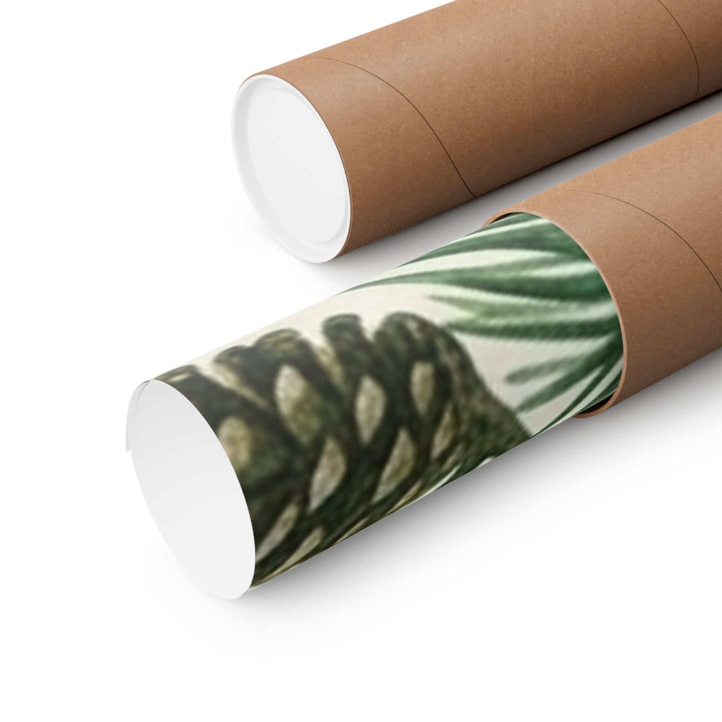 Botanical Pine Frongs Watercolor Matte Vertical Poster
