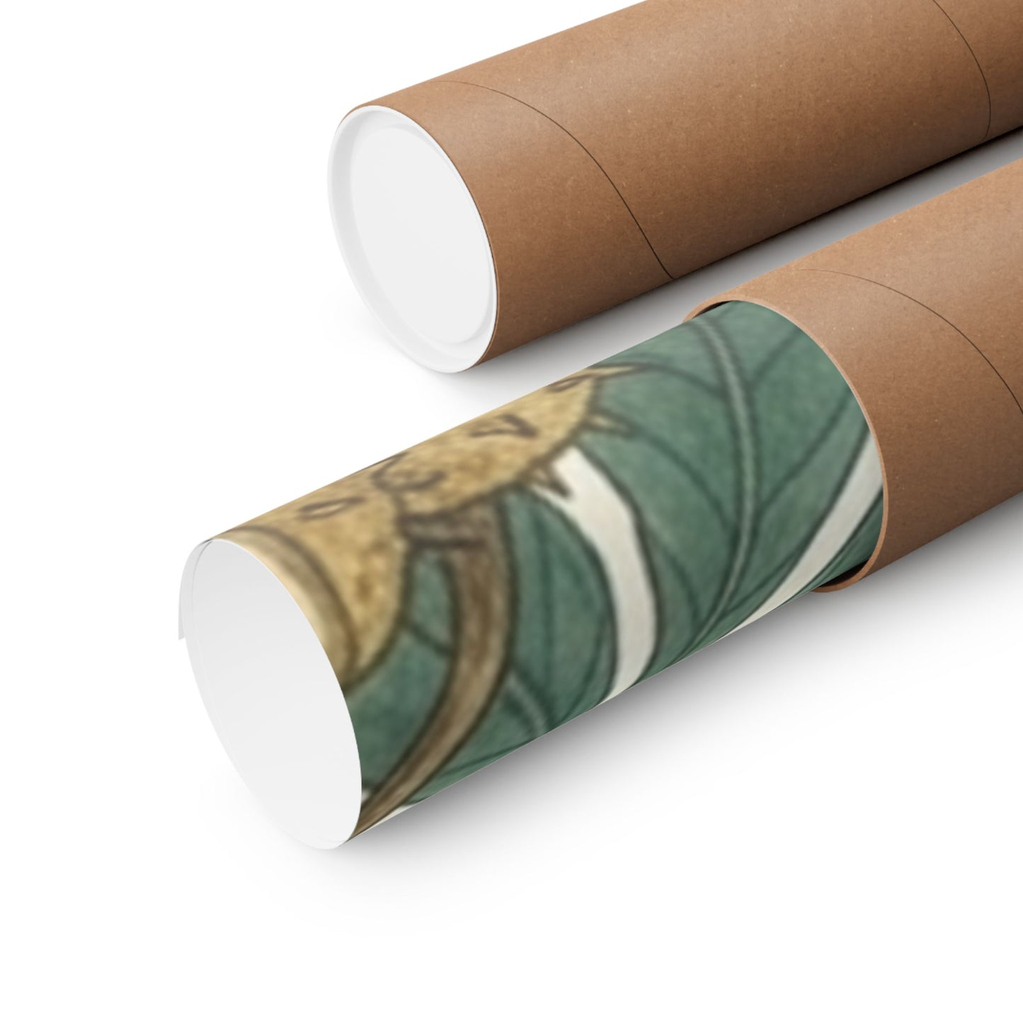 Botanical Conker Watercolor Matte Vertical Poster
