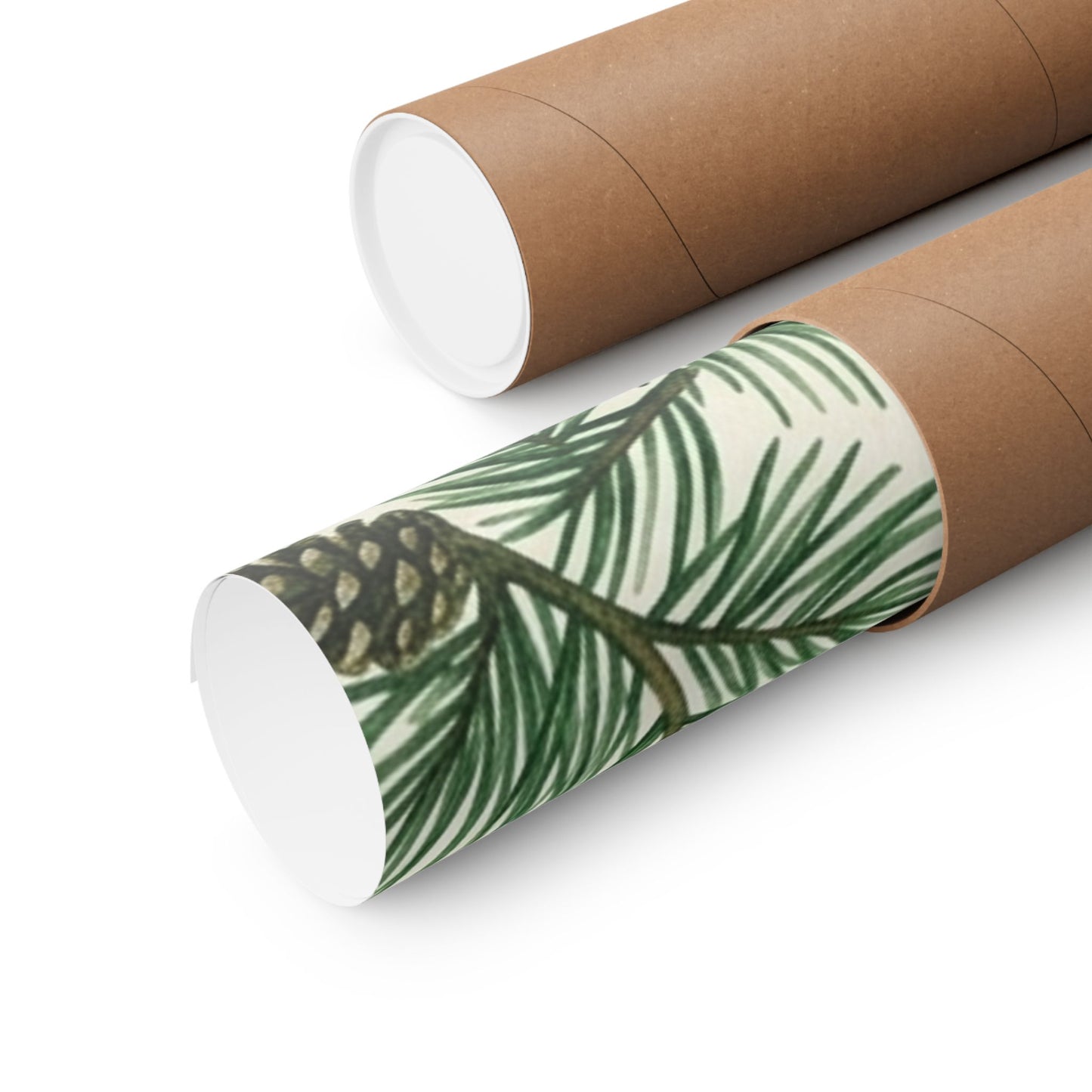 Botanical Pine Frongs Watercolor Matte Vertical Poster