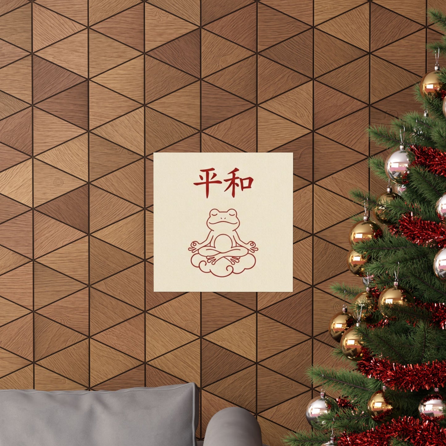Japanese Peace Frog Meditation Matte Poster