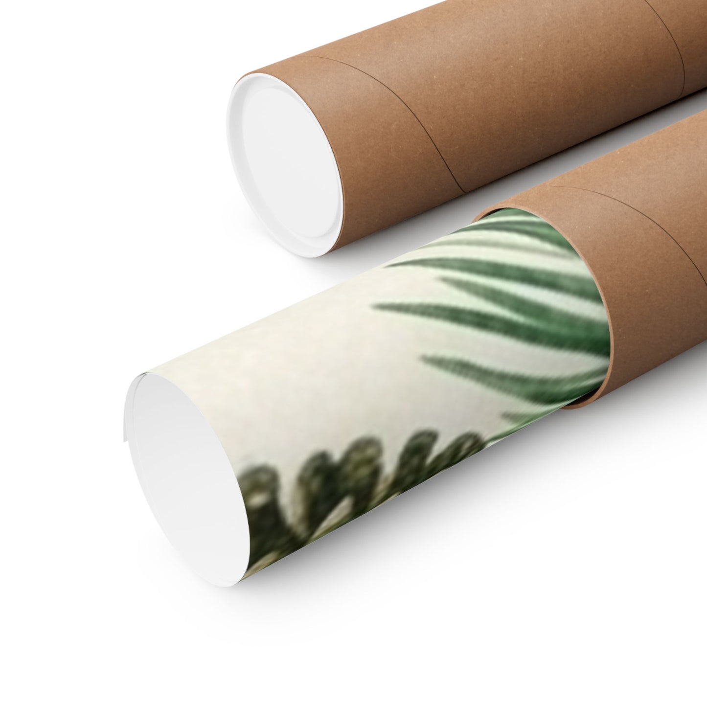 Botanical Pine Frongs Watercolor Matte Vertical Poster