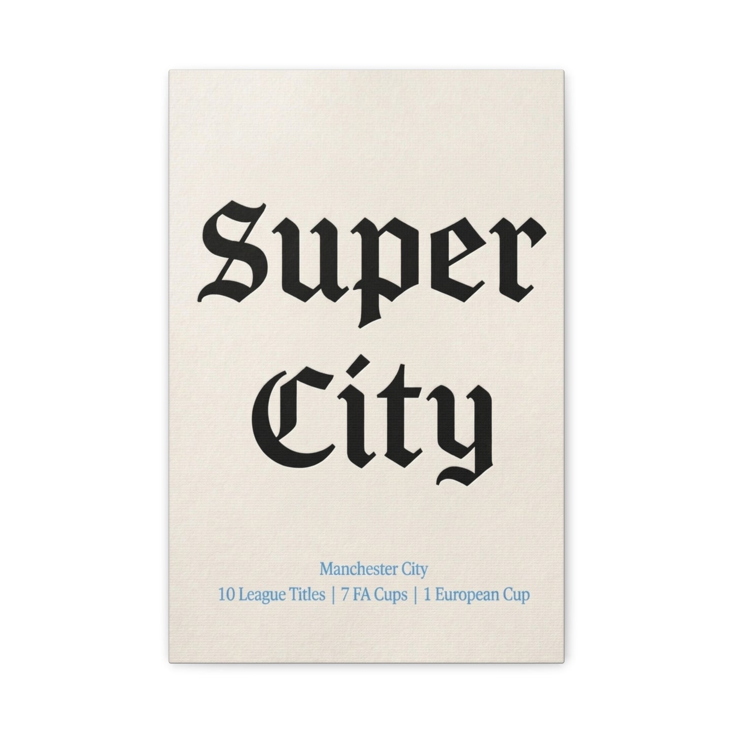 Manchester City 'Super City' Match Day Canvas Print