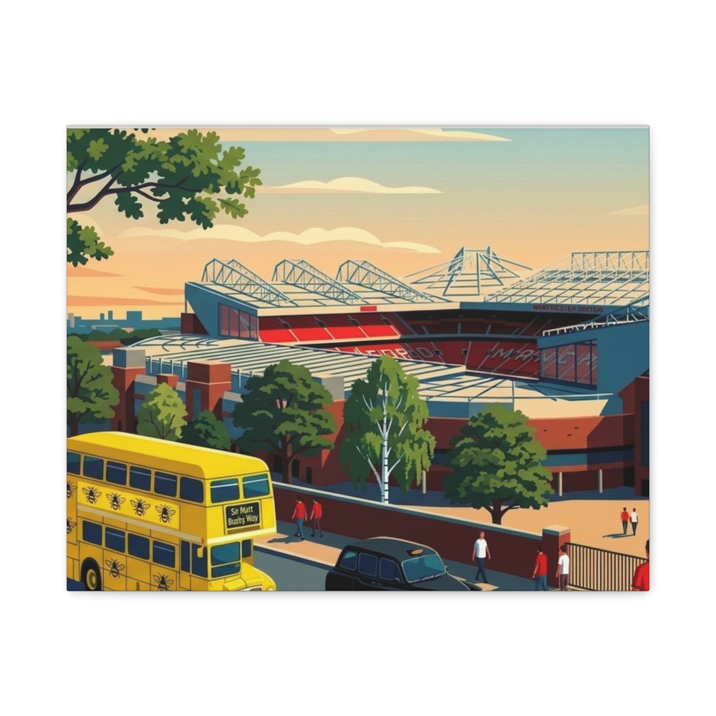 Old Trafford 'Theatre of Dreams' Canvas Print - Matte Stretched Stadium Wall Art