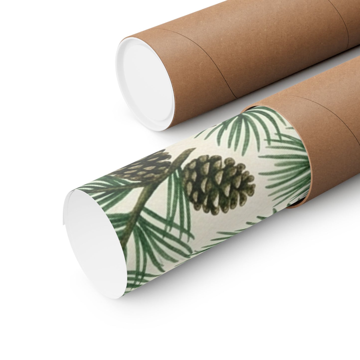 Botanical Pine Frongs Watercolor Matte Vertical Poster