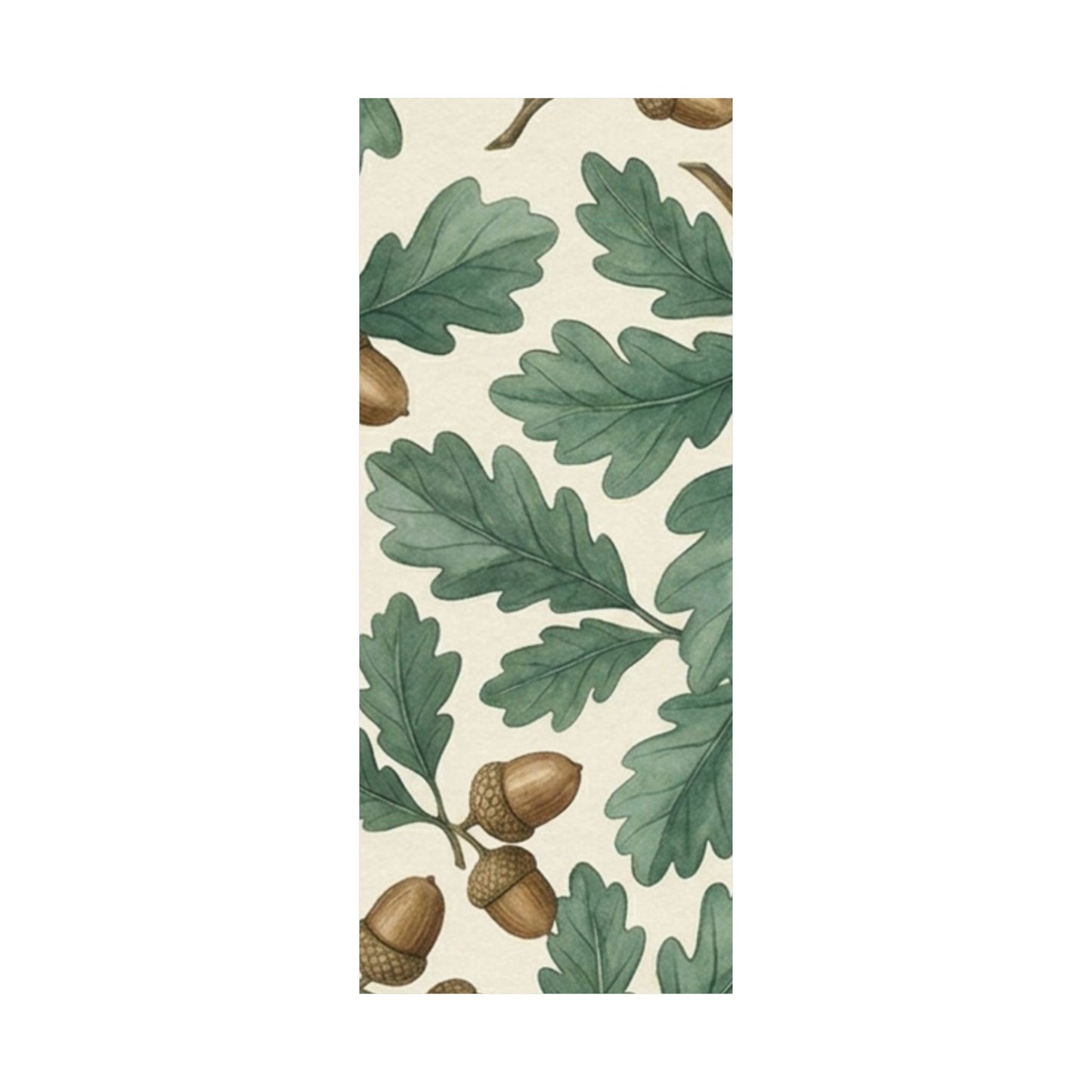 Botanical Oak & Acorns Watercolor Matte Vertical Poster
