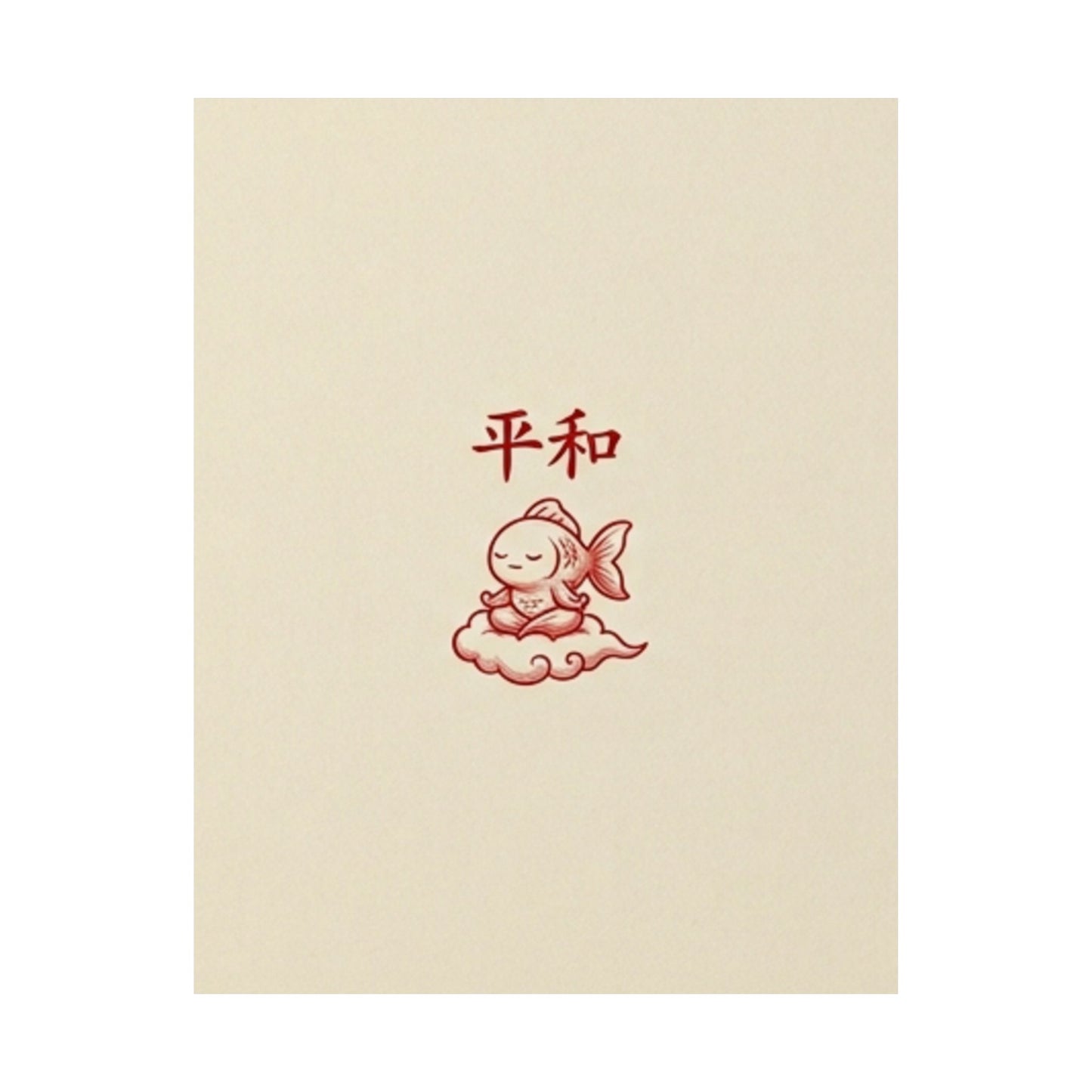 Japanese Peace Goldfish Meditation Matte Vertical Poster