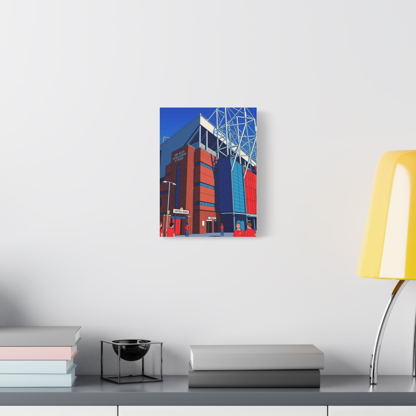 Old Trafford Stadium Sir Alex Ferguson Manchester Entrance | Manchester United Stadium Football Canvas Print
