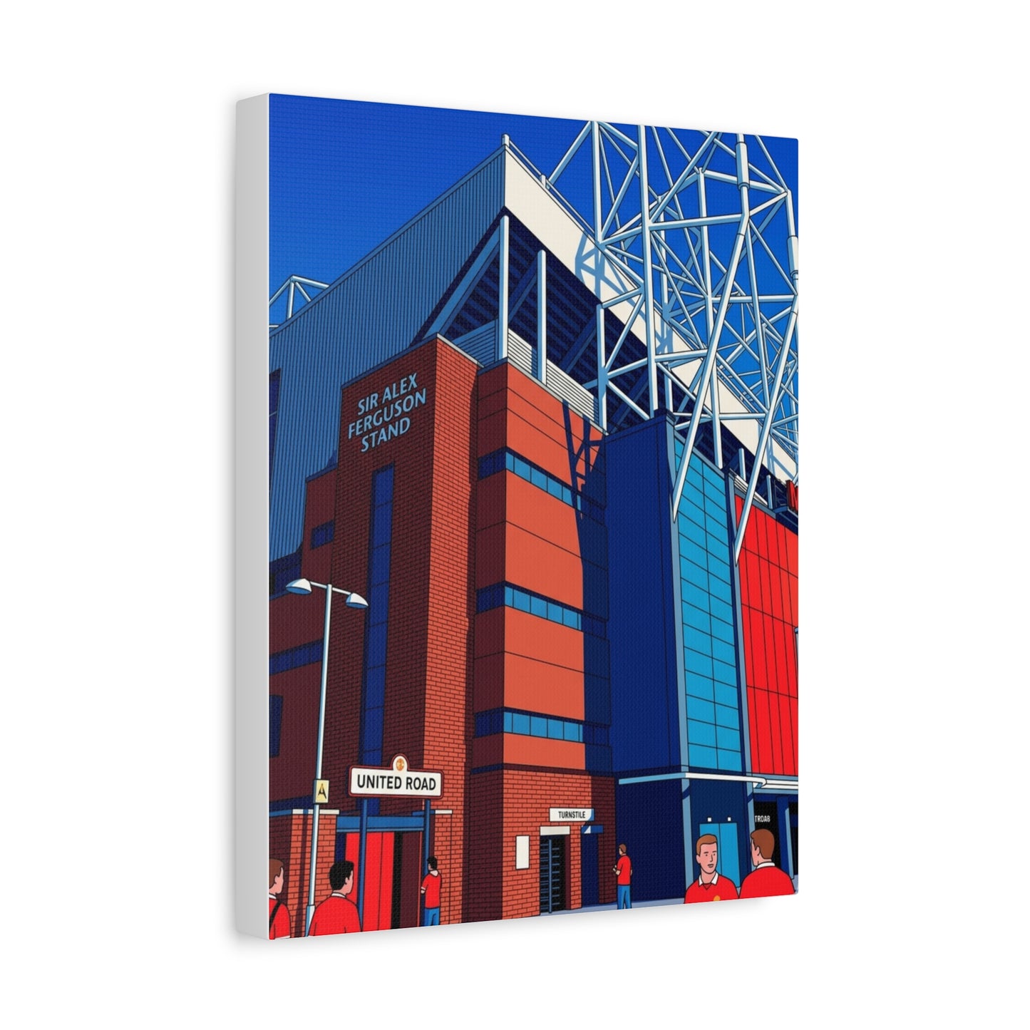 Old Trafford Stadium Sir Alex Ferguson Manchester Entrance | Manchester United Stadium Football Canvas Print