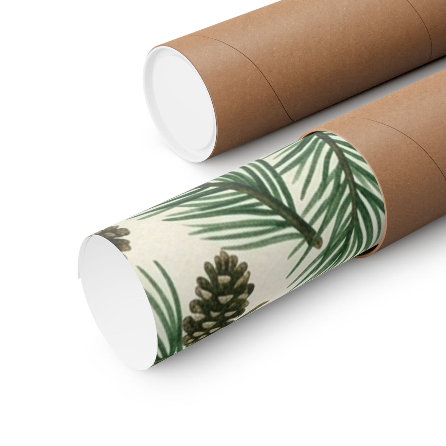 Botanical Pine Frongs Watercolor Matte Vertical Poster