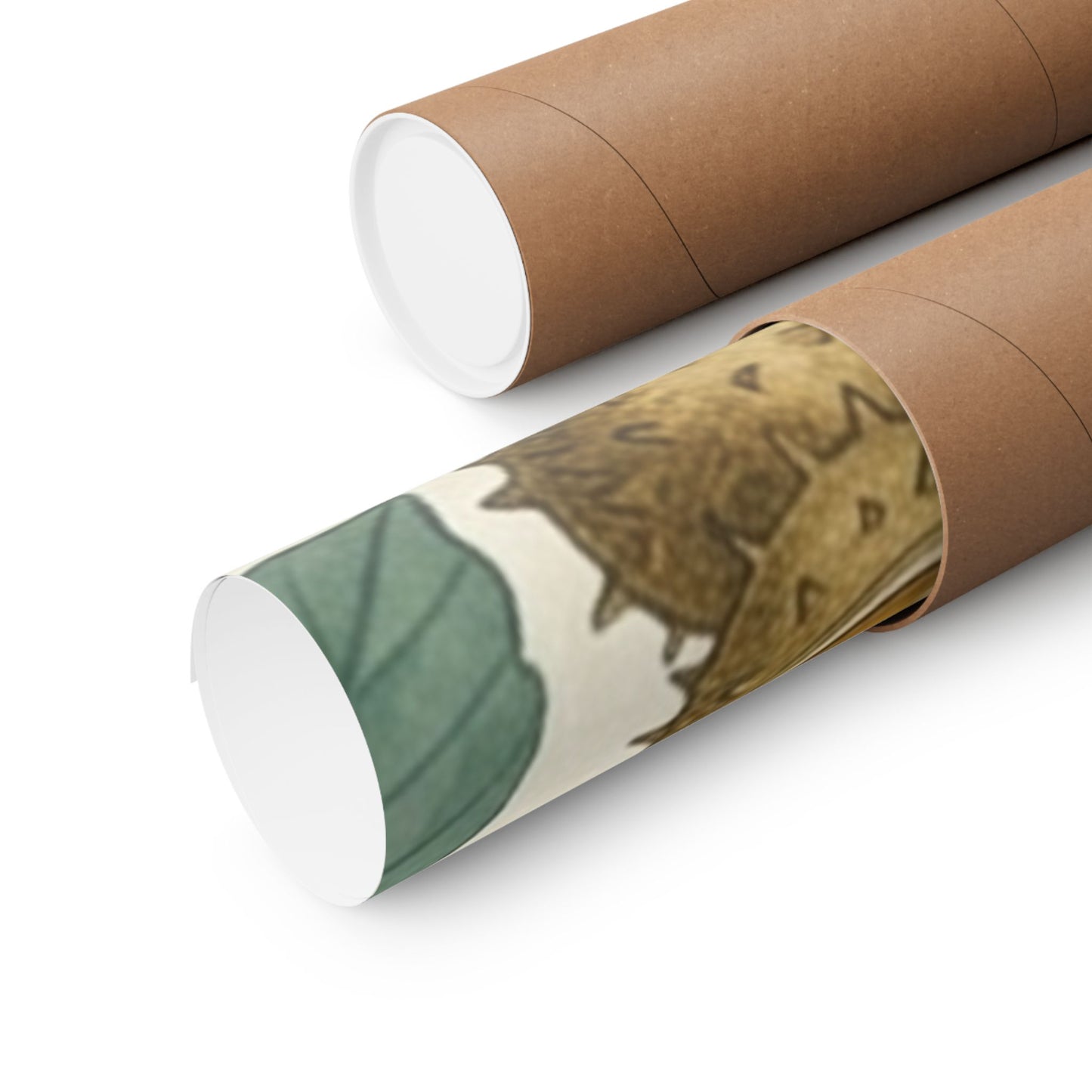 Botanical Conker Watercolor Matte Vertical Poster