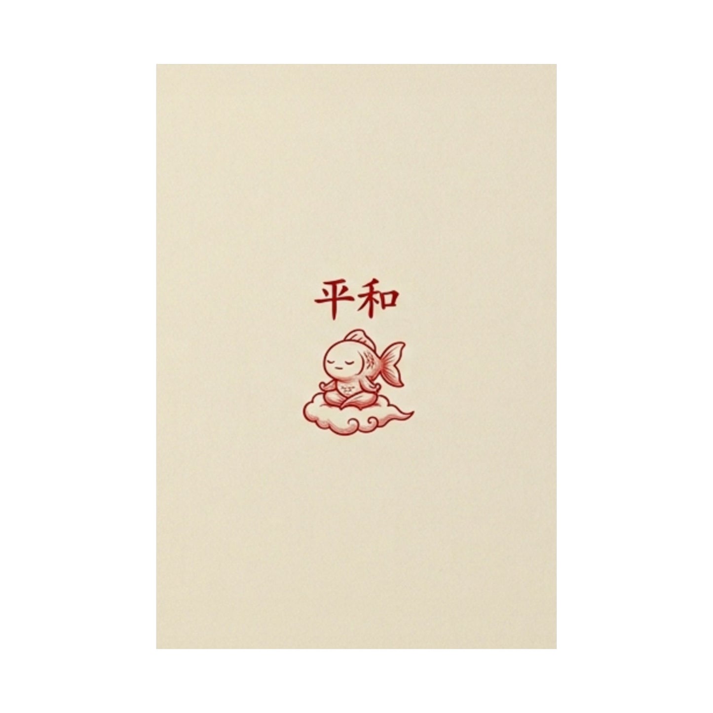 Japanese Peace Goldfish Meditation Matte Vertical Poster