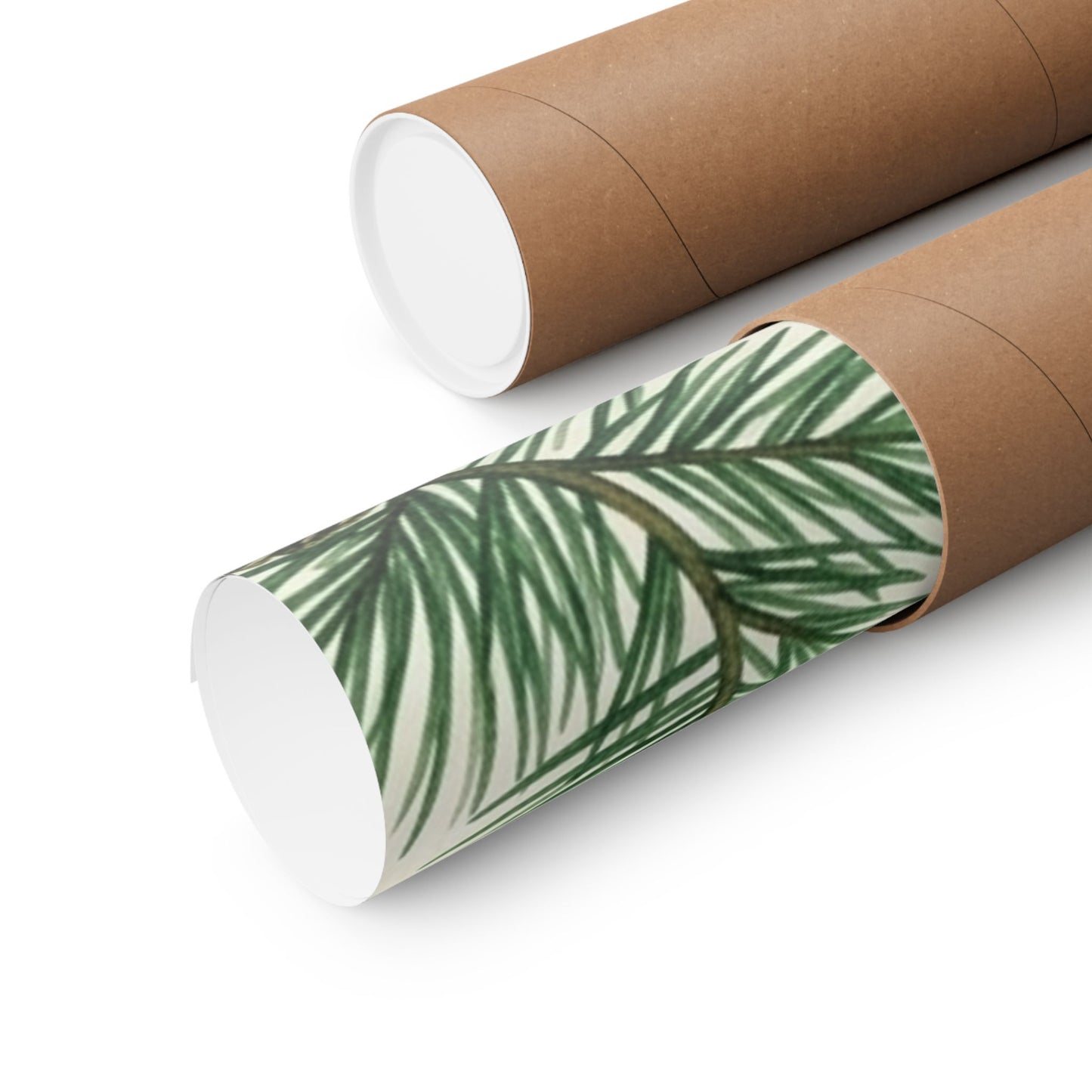Botanical Pine Frongs Watercolor Matte Vertical Poster