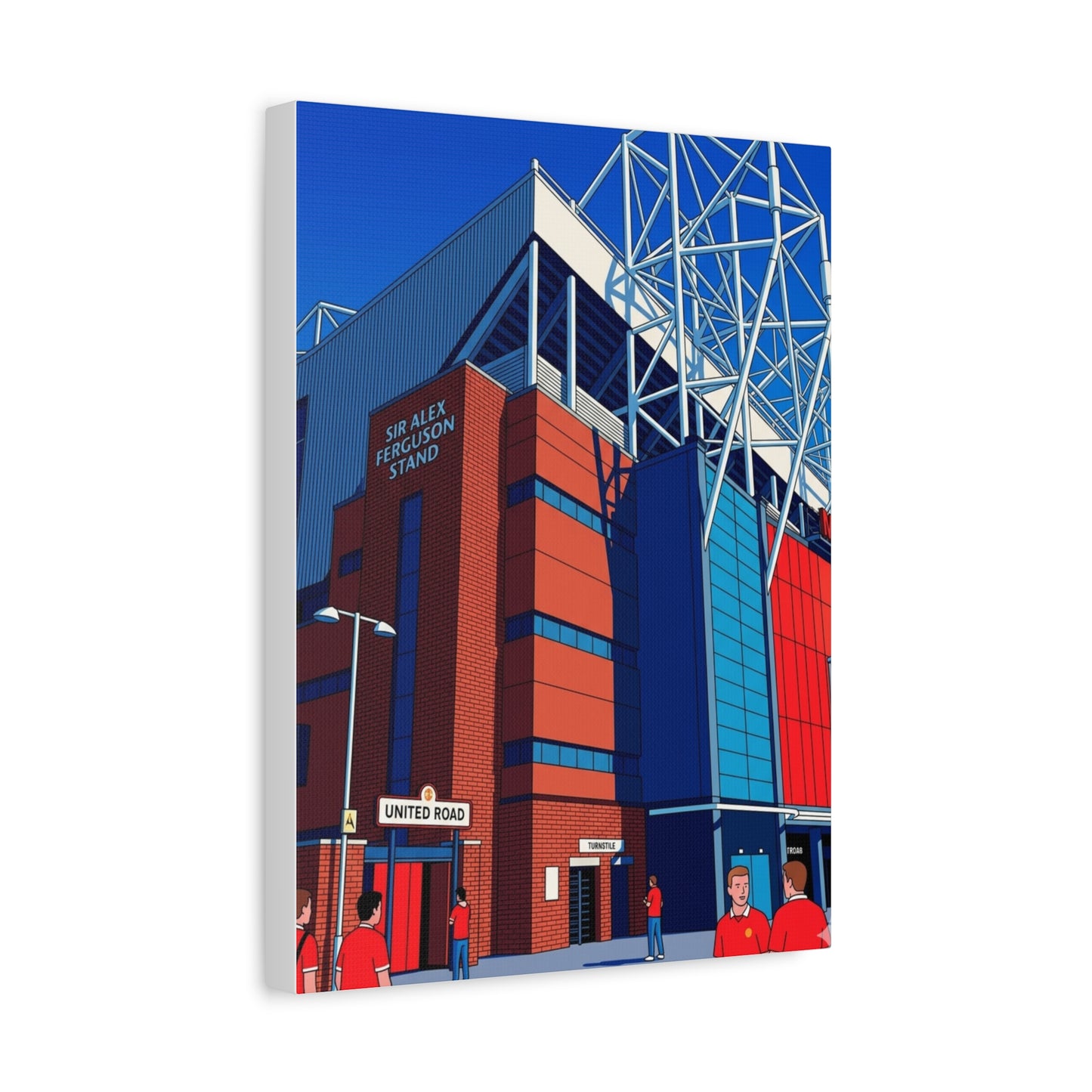 Old Trafford Stadium Sir Alex Ferguson Manchester Entrance | Manchester United Stadium Football Canvas Print