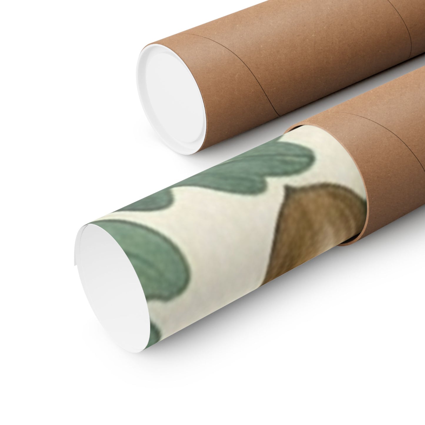 Botanical Oak & Acorns Watercolor Matte Vertical Poster
