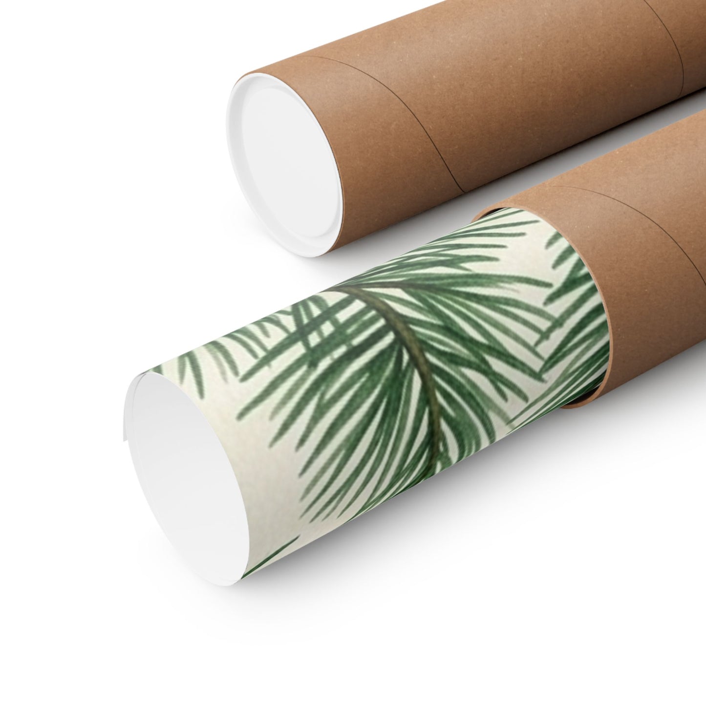 Botanical Pine Frongs Watercolor Matte Vertical Poster