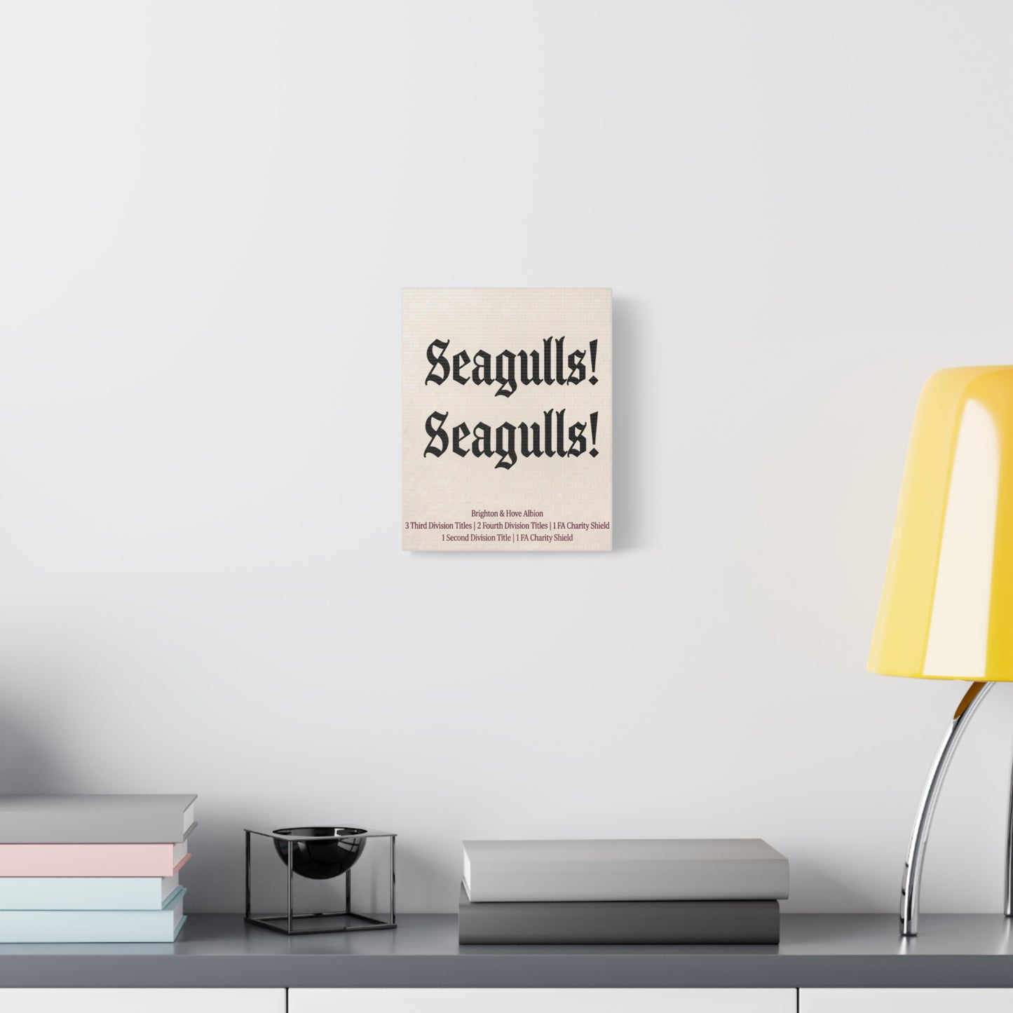 Brighton & Hove 'Seagulls! Seagulls!' Match Day Canvas Print
