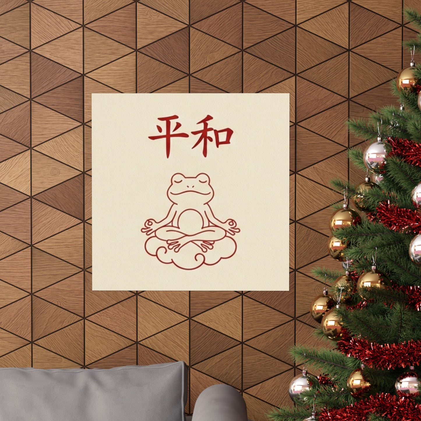 Japanese Peace Frog Meditation Matte Poster