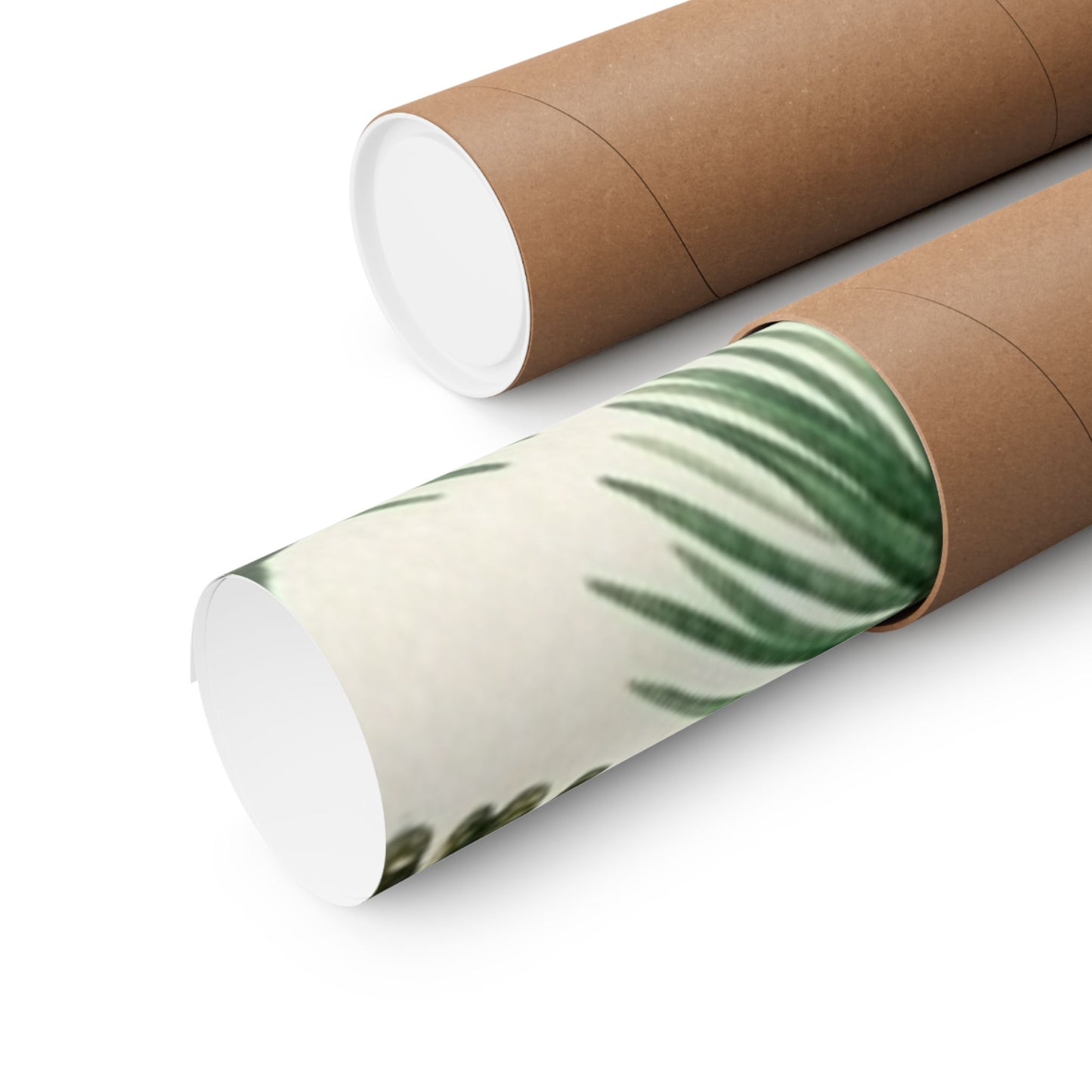 Botanical Pine Frongs Watercolor Matte Vertical Poster