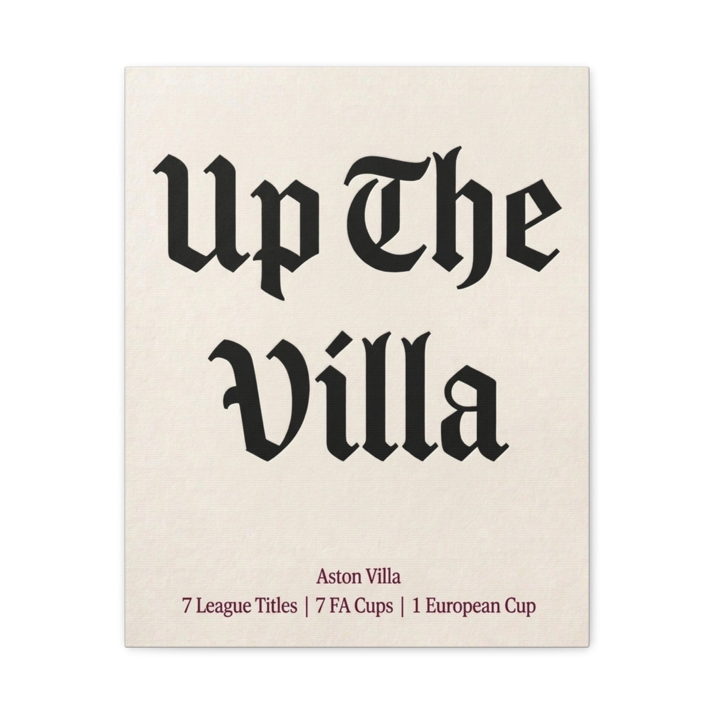 Aston Villa 'Up The Villa' Match Day Canvas Print