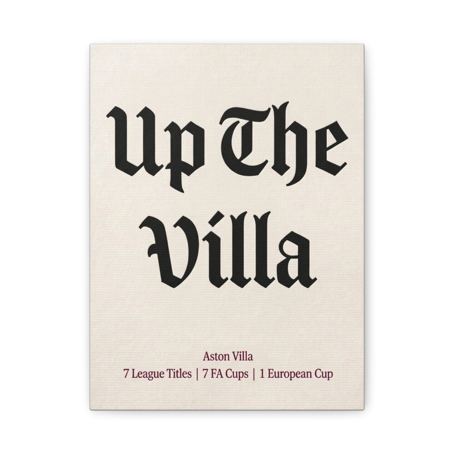 Aston Villa 'Up The Villa' Match Day Canvas Print