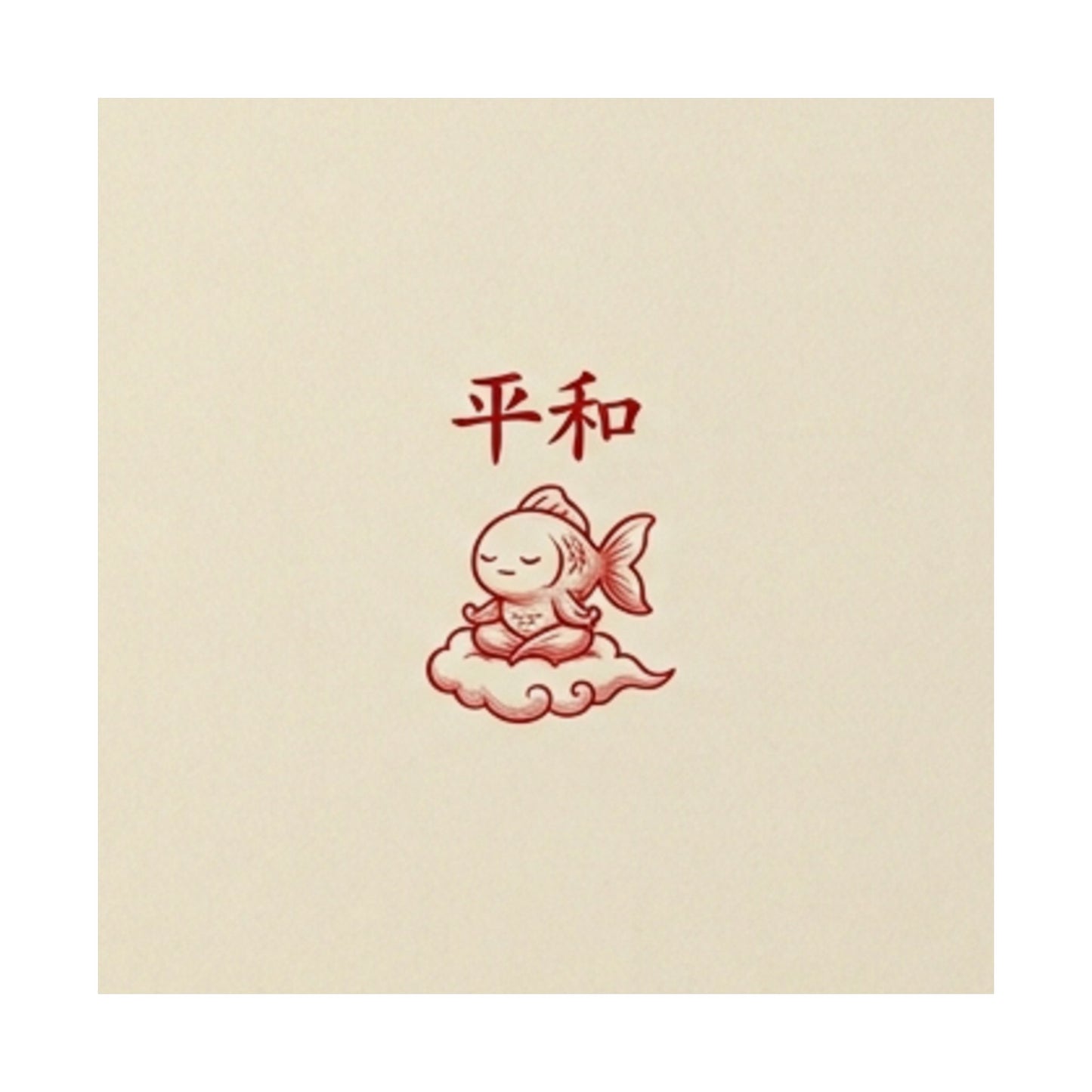 Japanese Peace Goldfish Meditation Matte Vertical Poster