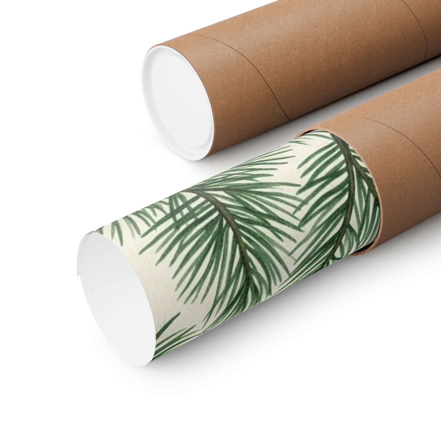 Botanical Pine Frongs Watercolor Matte Vertical Poster