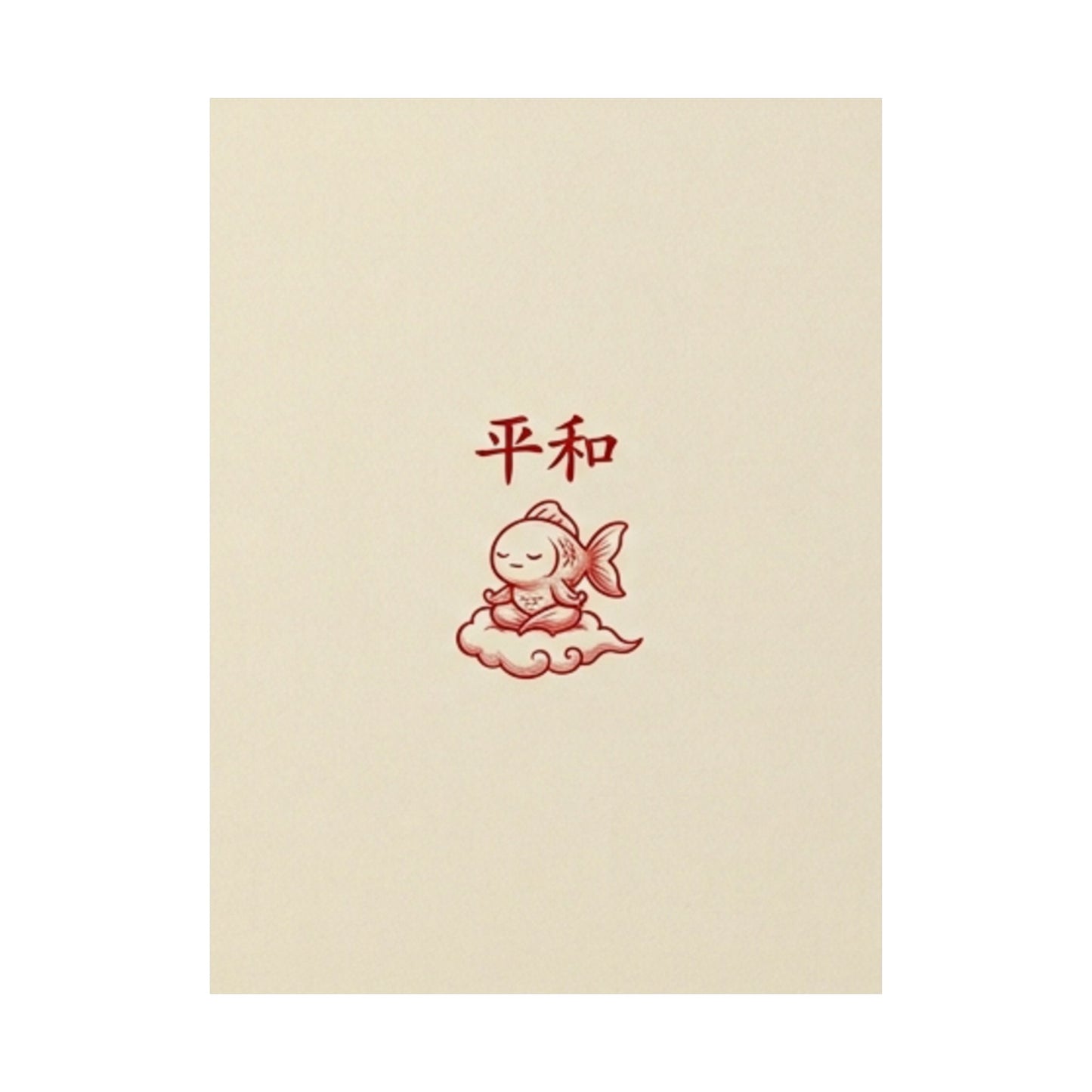 Japanese Peace Goldfish Meditation Matte Vertical Poster