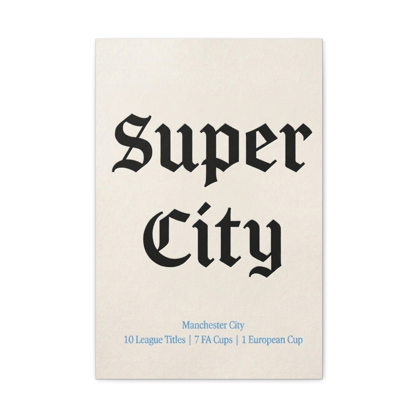 Manchester City 'Super City' Match Day Canvas Print