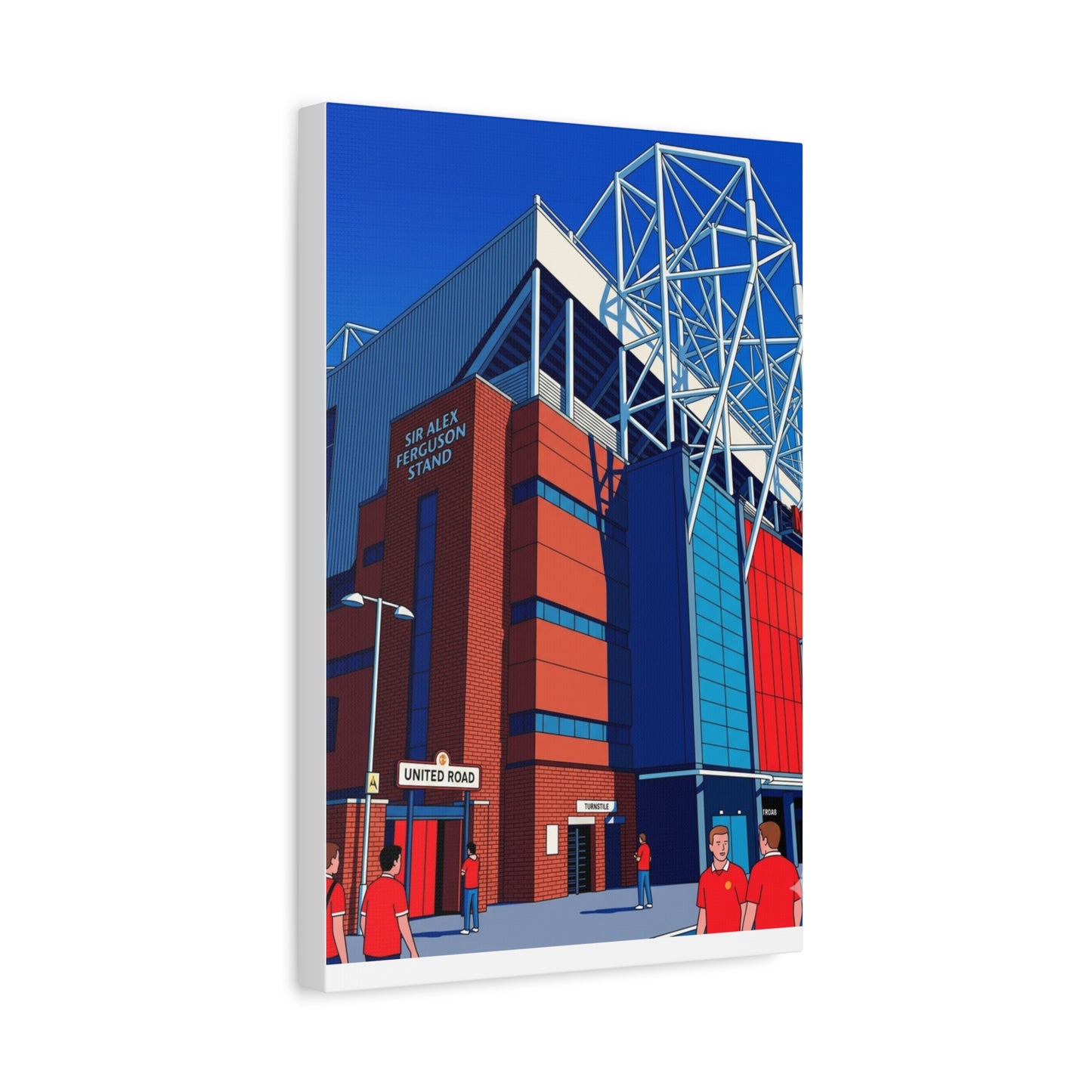 Old Trafford Stadium Sir Alex Ferguson Manchester Entrance | Manchester United Stadium Football Canvas Print