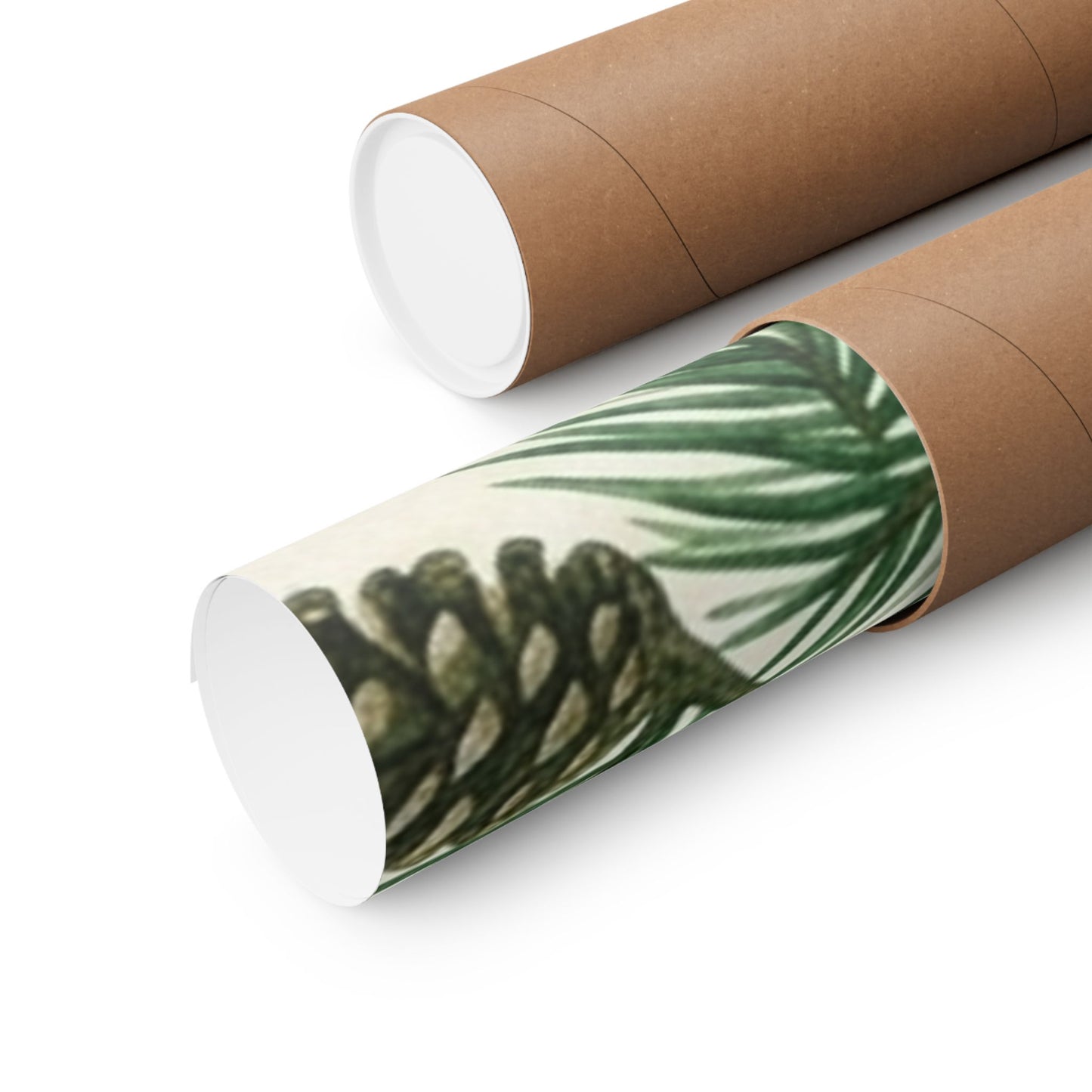 Botanical Pine Frongs Watercolor Matte Vertical Poster